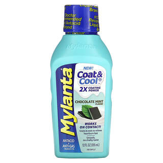 Mylanta, Coat & Cool Antacid + Anti-Gas, Schokolade-Minze, 355 ml (12 fl. oz.)