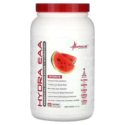 Metabolic Nutrition, Hydra EAA, Watermelon Flavor, 35.2 oz (1000 g)