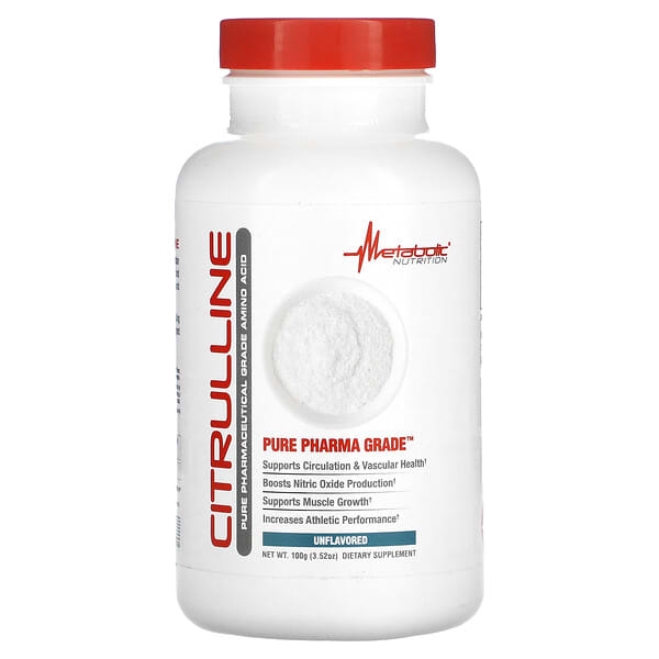 Metabolic Nutrition Citrulline, Unflavored, 3.52 oz (100 g)
