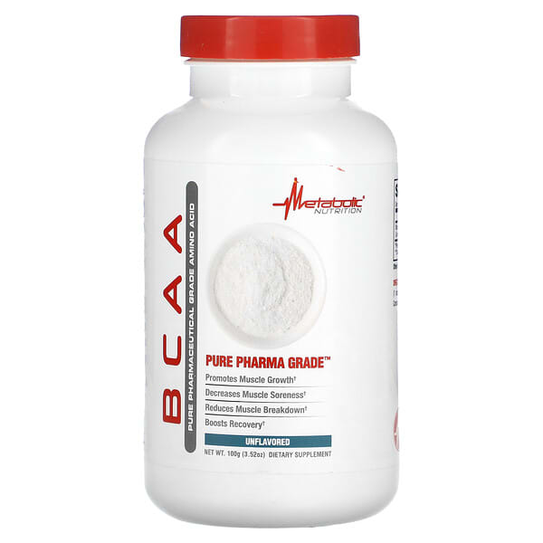 BCAA, Unflavored, 3.52 oz (100 g)