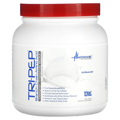 Metabolic Nutrition, Tri-Pep, Branched Chain Amino Acid, Unflavoured, 14.1 oz (400 g)