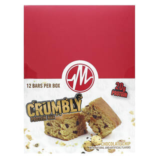 Metabolic Nutrition, Crumbly Protein Bar, Chocolate Chip, 12 Bars, 2.65 oz (75 g) Each
