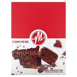 Metabolic Nutrition, Crumbly Protein Bar, Double Chocolate Chip, 12 Bars, 2.65 oz (75 g) Each
