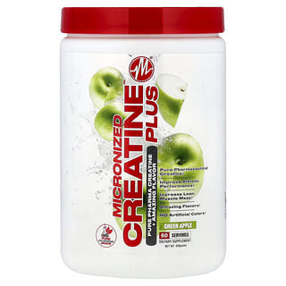 Metabolic Nutrition, Mikronizovaný kreatin™ Plus, zelené jablko, 420 g