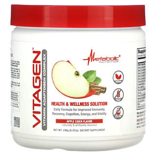 Metabolic Nutrition, VitaGen, яблучний сидр, 240 г (8,47 унції)