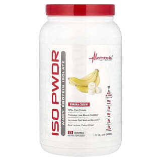 Metabolic Nutrition, ISOpwdr, Whey Protein Isolate, Banana Cream, 1.52 lbs (690 g)