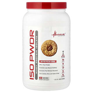 Metabolic Nutrition, ISOpwdr, Whey Protein Isolate, Butter Pecan Cookie, 1.52 lbs (690 g)