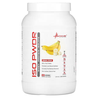 Metabolic Nutrition, ISOpwdr, Isolado de Proteína Whey, Creme de Banana, 1.380 g (3,04 lb)
