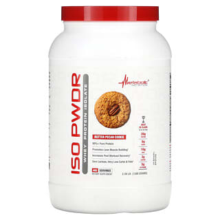 Metabolic Nutrition, ISOpwdr, Whey Protein Isolate, Butter Pecan Cookie, 3.04 lb (1,380 g)