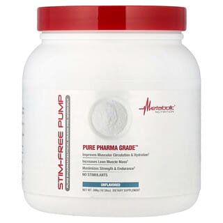 Metabolic Nutrition, Stim-Free Pump, Unflavoured, 10.58 oz (300 g)