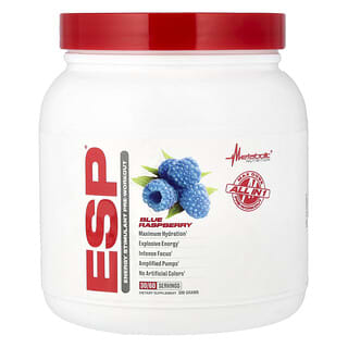 Metabolic Nutrition, E.S.P. Pre-Workout, Modrá Malina, 300 g