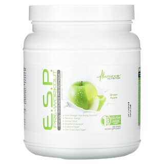 Metabolic Nutrition, ESP（エスピー）プレワークアウト、グリーンアップル、300g