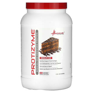Metabolic Nutrition, Protizyme（プロティザイム）、特別配合プロテイン、チョコレートケーキ、910g（2ポンド）