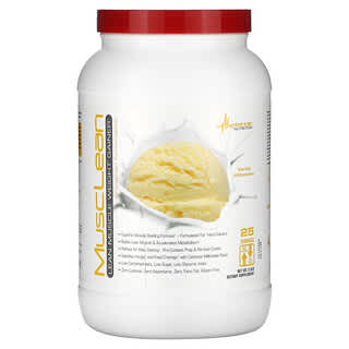 Metabolic Nutrition, MuscLean, Gain de poids pour la masse musculaire, Milkshake à la vanille, 2,5 kg