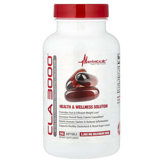 Metabolic Nutrition, CLA 3000™, 90 Softgels (1,000 mg per Softgel)
