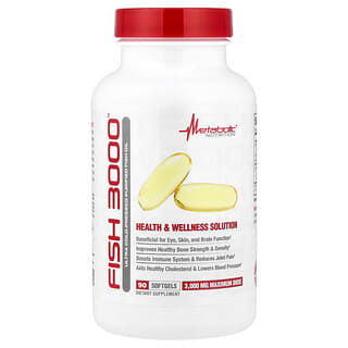 Metabolic Nutrition, Fish 3000, 90 Softgels (1,000 mg per Softgel)