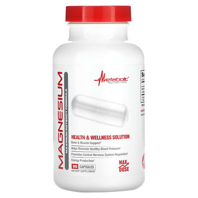 Metabolic Nutrition, Magnesium, Extra Potency Formula, 650 mg, 90 Capsules