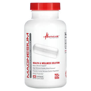 Metabolic Nutrition, Magnesio, formula a massima potenza, 90 capsule