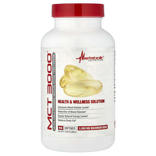 Metabolic Nutrition, MCT 3000, 90 cápsulas blandas (1000 mg por cápsula blanda)