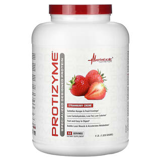 Metabolic Nutrition, Protizyme, Proteína de Design Especializado, Creme de Morango, 1.820 g (4 lb)