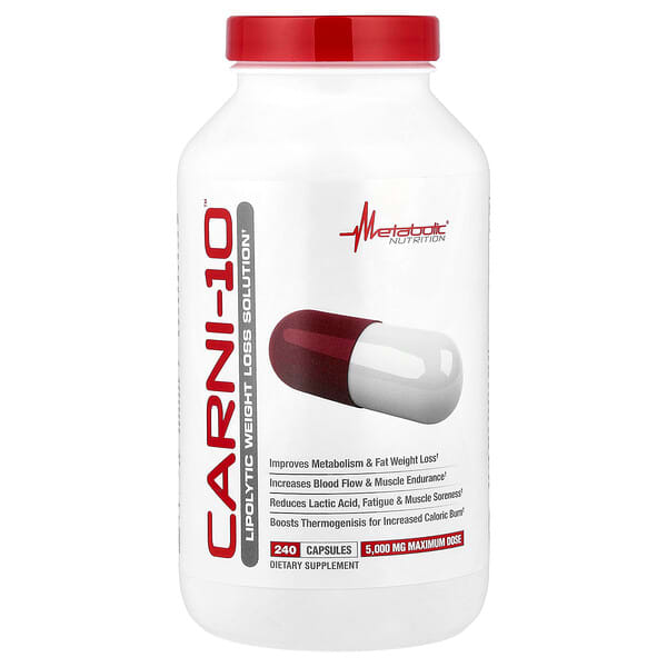 Metabolic Nutrition, Carni-10™, 캡슐 240정