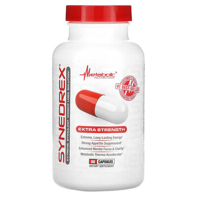 Metabolic Nutrition, Synedrex, Advanced Stimulant Weight Loss Solution, Extra Strength, 60 Capsules