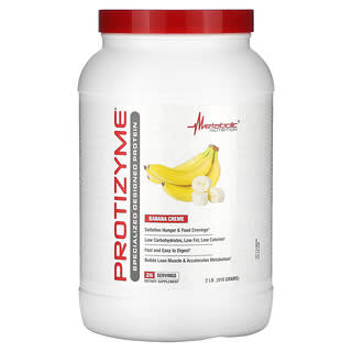 ميتابوليك نوتريشن‏, Protizyme ، بروتين متخصص ، كريمة الموز ، 2 رطل (910 جم)