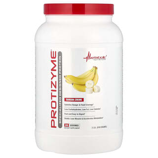 Metabolic Nutrition, Protizyme, 전문 디자인 단백질, 바나나 크림, 910g(2lb)