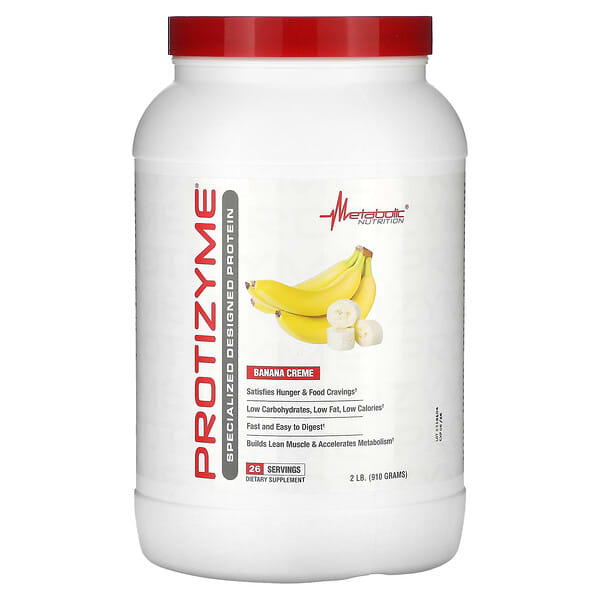 Metabolic Nutrition, Protizyme, Specialized Designed Protein, Banana Creme, 2 lb (910 g)