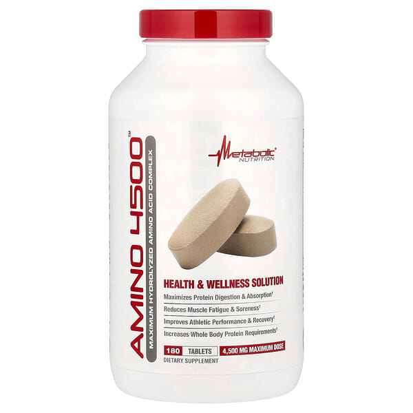 Metabolic Nutrition, Amino 4500, 180 Tabletten