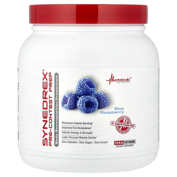 Metabolic Nutrition, Synedrex, 콘테스트 전 준비, 블루 라즈베리, 420g(14.8oz)
