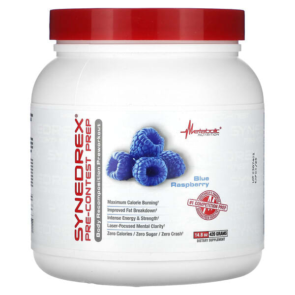 Metabolic Nutrition Synedrex, Pre-Contest Prep, Blue Raspberry, 14.8 oz (420 g)