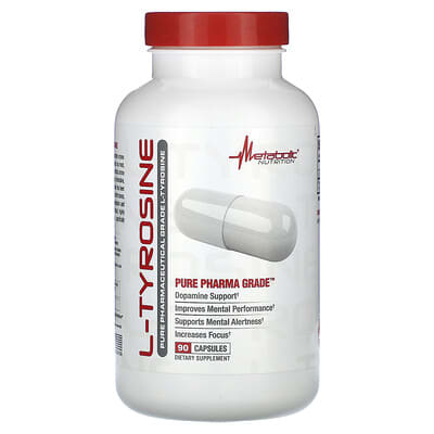 Metabolic Nutrition, L-Tyrosine, Full Specialty Grade, 500 mg, 90 Capsules