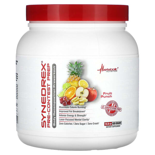 Metabolic Nutrition Synedrex, Pre-Contest Prep, Fruit Punch, 14.8 oz (420 g)