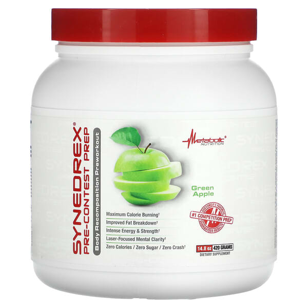 Metabolic Nutrition Synedrex, Pre-Contest Prep, Green Apple, 14.8 oz (420 g)