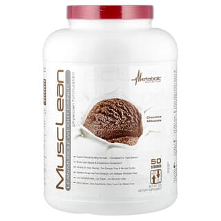 ميتابوليك نوتريشن‏, MuscLean ، منتج لزيادة الوزن بدون دهون ، حليب مخفوق بالشوكولاتة ، 5 أرطال