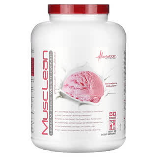 Metabolic Nutrition, MuscLean，精瘦肌肉增重剂，草莓奶昔，5 lbs
