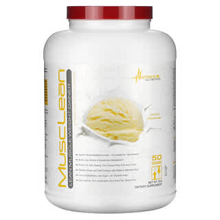 Metabolic Nutrition, MuscleLean，精瘦肌肉及体重增加剂，香草奶昔，5磅。