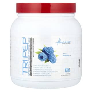 Metabolic Nutrition, Tri-Pep, Aminoácido de cadena ramificada, Frambuesa azul`` 400 g (14,1 oz)