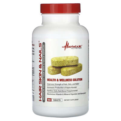Metabolic Nutrition, Hair, Skin and Nails, 90 Tablets