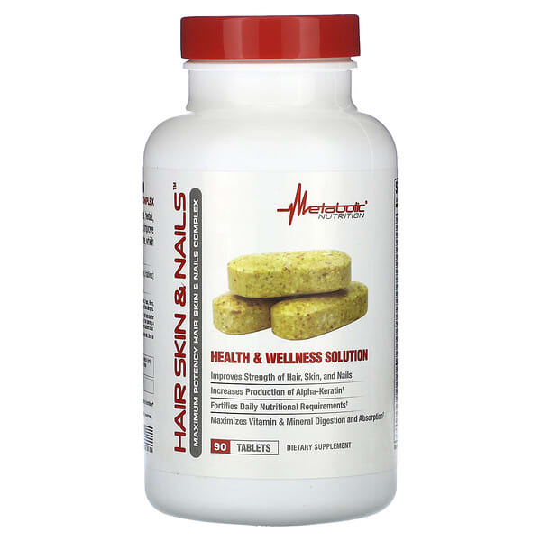 Metabolic Nutrition‏, Hair Skin & Nails, 90 Tablets