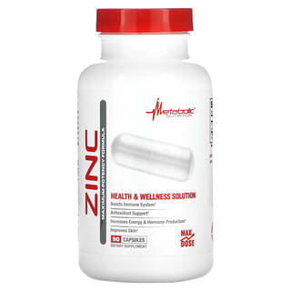 Metabolic Nutrition, Zinc, 90 Capsules