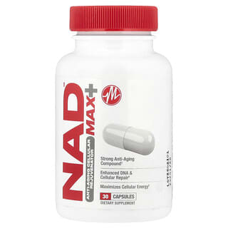 Metabolic Nutrition, NAD MAX+™, Agente rejuvenecedor celular antienvejecimiento, 30 cápsulas