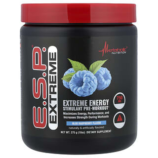 Metabolic Nutrition, ESP Extreme Energy Stimolante pre-workout, lampone blu, 275 g