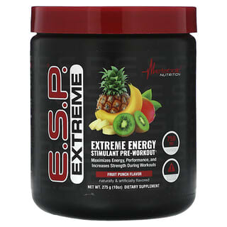 Metabolic Nutrition, Pré-entraînement ESP Extreme Energy Stimulant, Punch aux fruits, 275 g