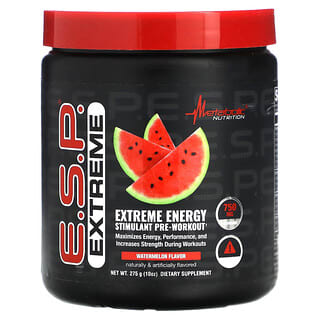 Metabolic Nutrition, E.S.P. Extreme Energy Stimulant Pre-Workout, Watermelon, 10 oz (275 g)
