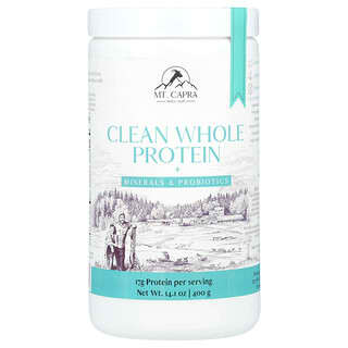 Mt. Capra, Clean Whole Protein + Minerals & Probiotics, sauberes Vollwertprotein + Mineralien und Probiotika, 400 g (14,1 oz.)
