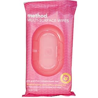ميثود‏, Multi-Surface Wipes, Pink Grapefruit, 30 Wipes, 7 X 8 in (17 X 20 cm) Each