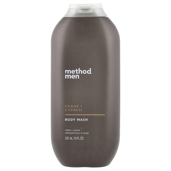 Method, 맨, 보디 워시, 시다 및 사이프러스, 18 fl oz (532 ml)