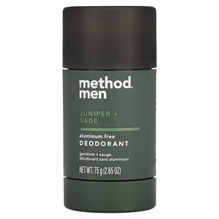 Method, Для мужчин, дезодорант, без алюминия, можжевельник и шалфей, 75 г (2,65 унции)